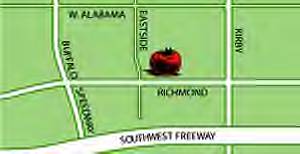 Map to Houston Farmers Market